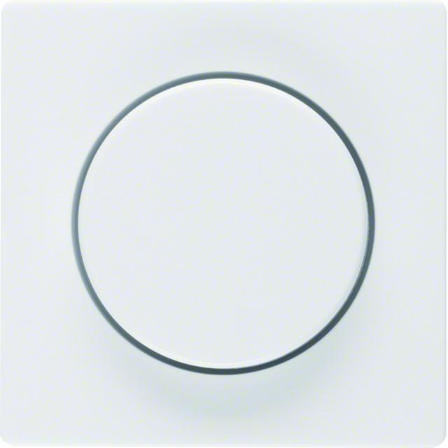 BERKER Q.x Płytka czołowa z pokrętłem Regulator do ściemniacza obrotowego biały aksamit 11376089 HAG