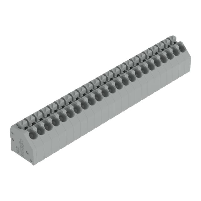 Listwa zaciskowa do płytek drukowanych 23-biegunowa szara raster 3,5mm /15szt./ 250-123 WAGO