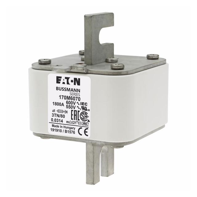 1800A 600V 3TN/80 aR INDICATOR FUSE Wkładka szybka 1800A AC 600V DIN 3 76x90x109 mm aR D 170M6070 EA