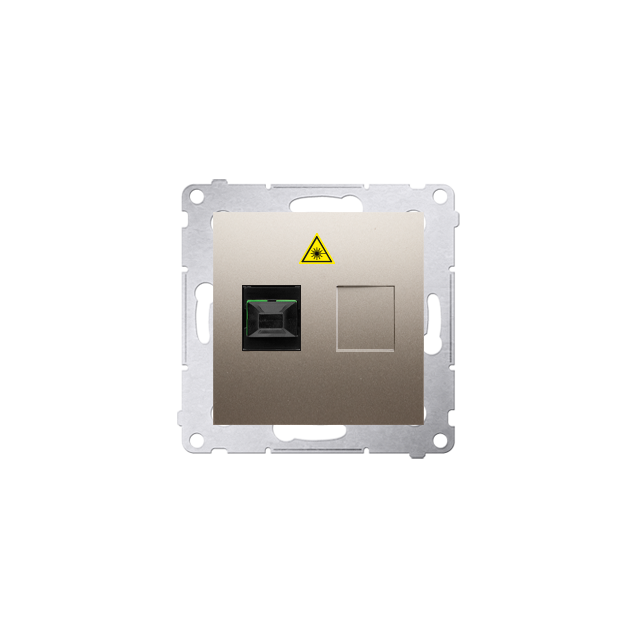 Simon 54 Gniazdo światłowodowe / optyczne pojedyncze SC/APC złoty mat