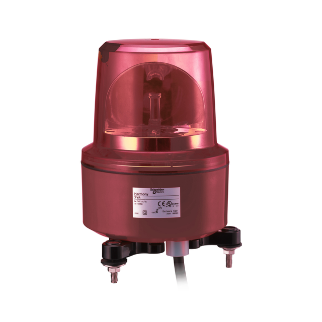 Harmony XVR Sygnalizator obrotowy 130mm czerwony bez brzęczka 24 V AC DC XVR13B04L Schneider