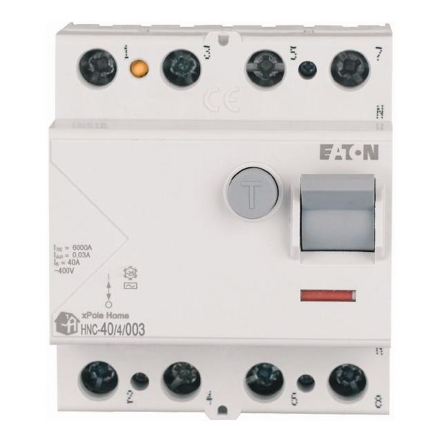 HNC-40/4/003 Wyłącznik różnicowoprądowy 6kA 40A 4P 30mA typ AC 194694 EATON