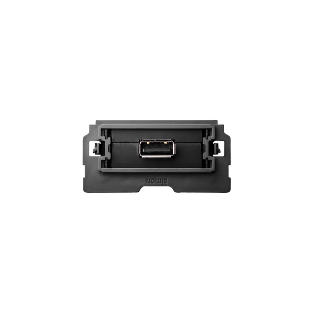 Simon 100 Gniazdo USB pojedyncze 2.0 typ A żeńskie (mechanizm 1/2 bez ramki montażowej) zaciski śrubowe 10000561-039 KONTAKT