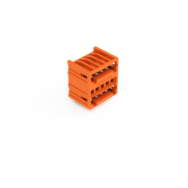 MCS-MINI dwupiętrowy wtyk 2 x 5 bieg. pomarań. raster 3,81 mm /100szt./ WAGO