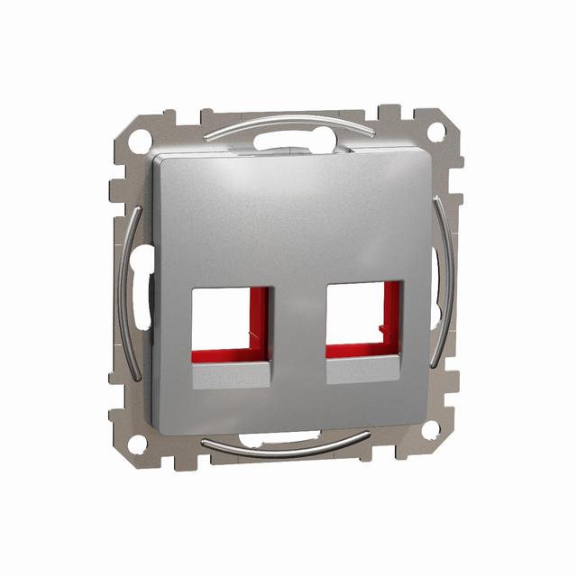 Sedna Design & Elements Płytka centralna KRONE kat. 5e/6 UTP srebrne aluminium SDD113441C Schneider