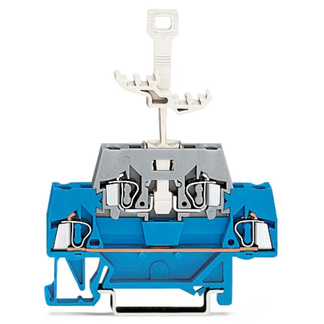 złączka dwupiętrowa L/rozłączalna 2,5 mm2 niebieska/szara