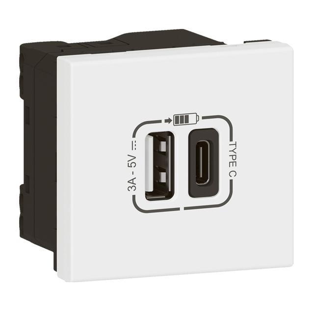 Mosaic - Gniazdo Usb Typa + Typ C Z Szybkozłączem 077570L LEGRAND