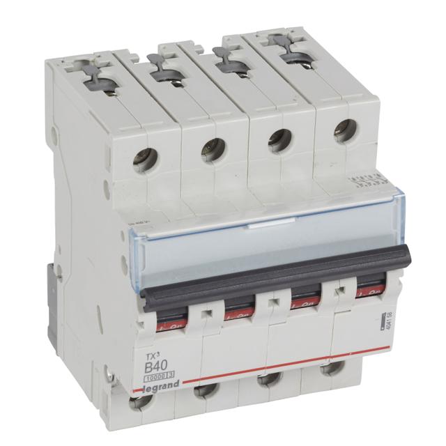 Wyłącznik Nadprądowy S 314 4P B40A 10000A TX3 404158 LEGRAND