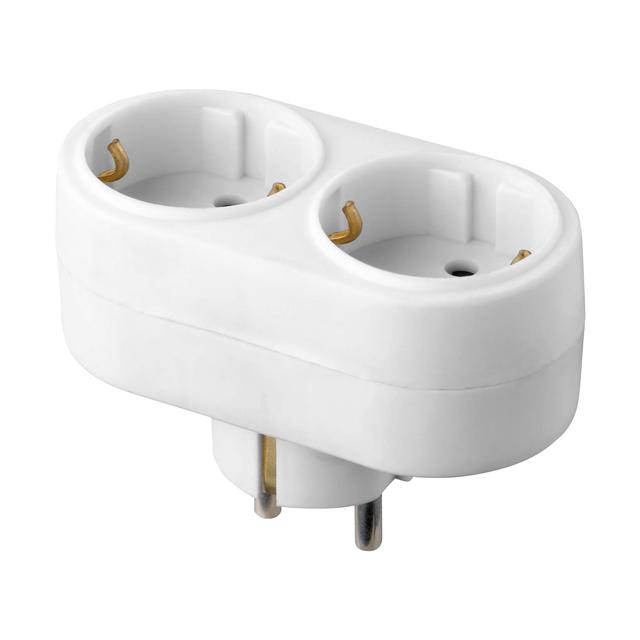 Rozgałęźnik owalny 2x2P+Z Schuko biały OR-AE-13270(GS)/W ORNO