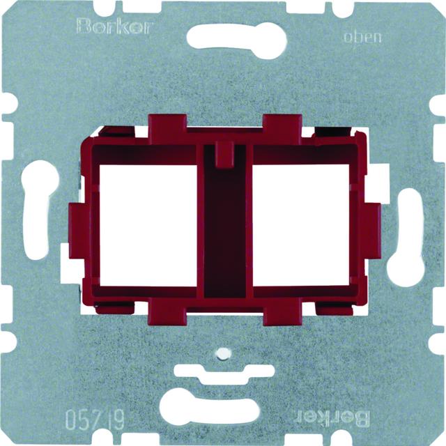 BERKER one.platform Płytka nośna podwójna z czerwonym elementem mocującym mechanizm 454101 HAGER