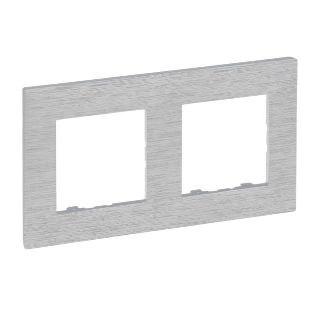 Niloe Step Ramka Podwójna 2X Kolor Aluminium Szczotkowane 863892 LEGRAND