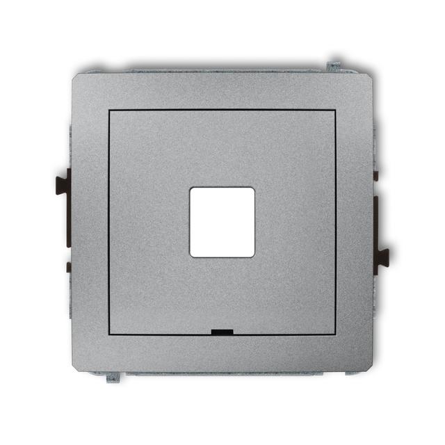 DECO Mechanizm gniazda multimedialnego pojedynczego bez modułu, bez pola opisowego (standard Keyston