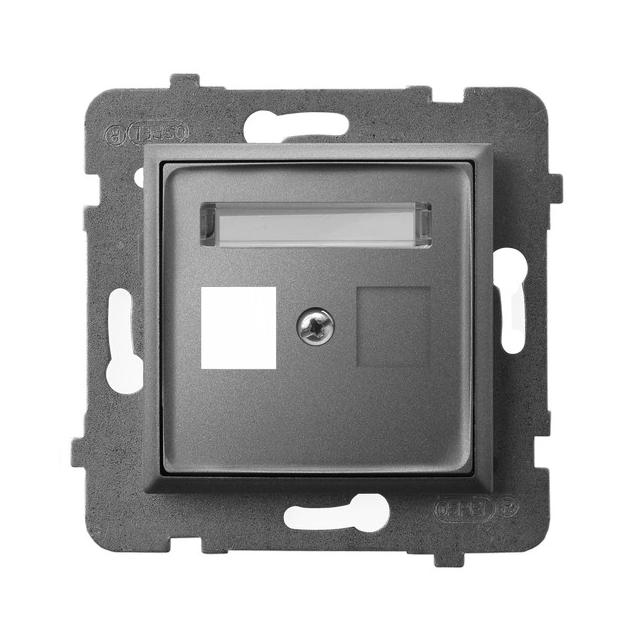 ARIA Obudowa gniazda pojedynczego typu Keystone prosta - kolor szary mat