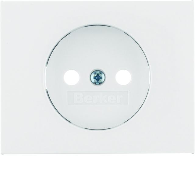 BERKER K.1 Płytka czołowa do gniazda bez uziemienia biały 3967157009 HAGER