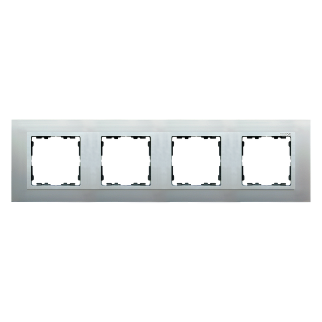 Simon 82 Nature Ramka 4-krotna Nature-metal Aluminium / pierścień aluminium mat 82947-33 KONTAKT