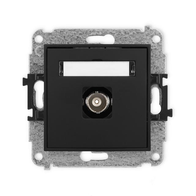 MINI Mechanizm gniazda pojedynczego BNC czarny mat
