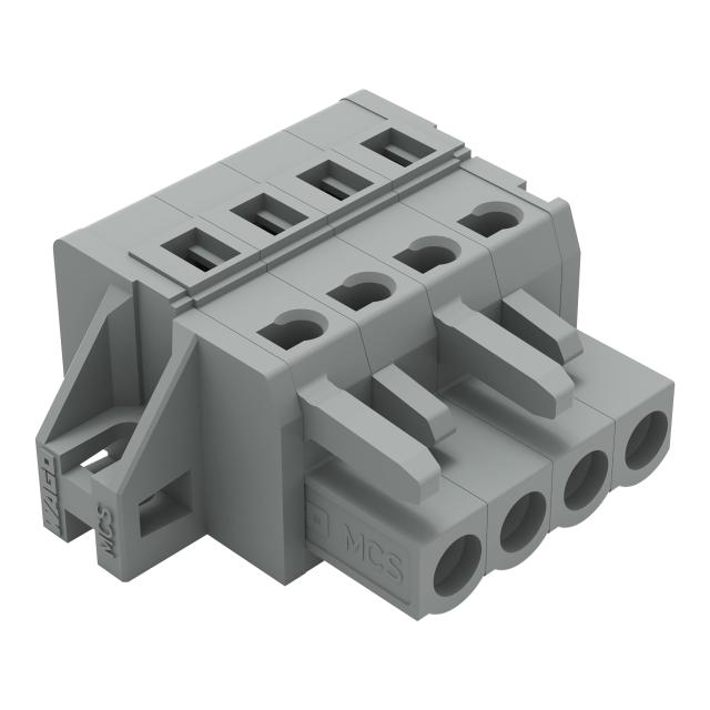 Gniazdo MCS‑MIDI Classic 4‑biegunowe szare raster 5mm 231‑104/031‑000 /50szt./ WAGO