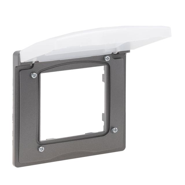 Niloe Step Ramka Pojedyncza IP44- Kolor Stalowy 863496 LEGRAND