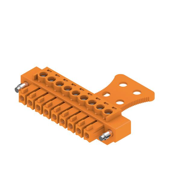 BCZ 3.81/09/180FZE SN OR BX Wtyk PCB (złącze wiązki), 3.81 mm, Liczba biegunów: 9, Przyłącze z jarzmem /50szt./ 1236600000 WEIDMÜLLER