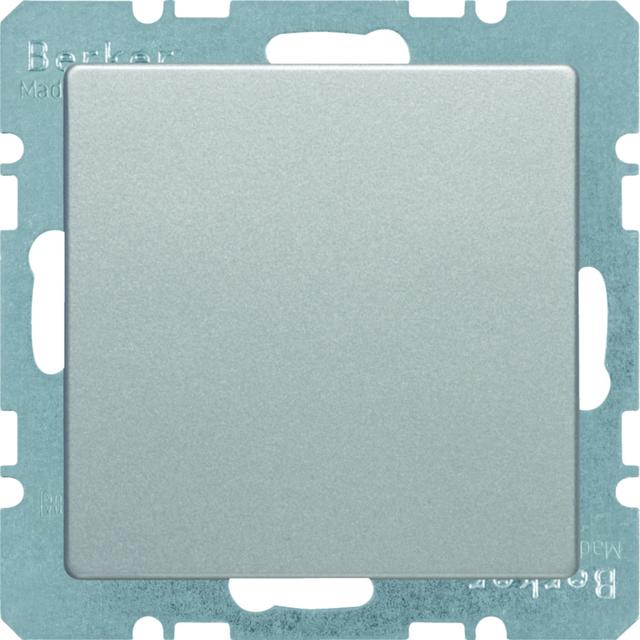 BERKER Q.x Zaślepka z płytką czołową z cokołem i pazurkami aluminium aksamit lakierowana 6710096084 HAGER