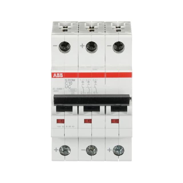 S203M-C10UC Wyłącznik nadprądowy 10kA AC/DC 3P C10A 2CDS273061R0104 ABB