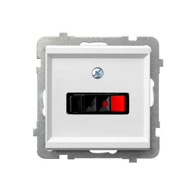 SONATA Gniazdo głośnikowe pojedyncze - kolor biały GG-1R/m/00