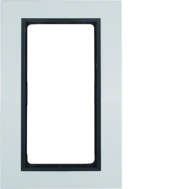 BERKER B.7 Ramka z dużym wycięciem aluminium/antracyt mat 13096904 HAGER