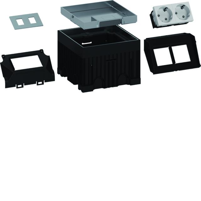 tehalit.VE-EE Zestaw puszka podło-montazowa mini IP30 3kN Q02 144x144 15mm stal UDKQ02E15 HAGER