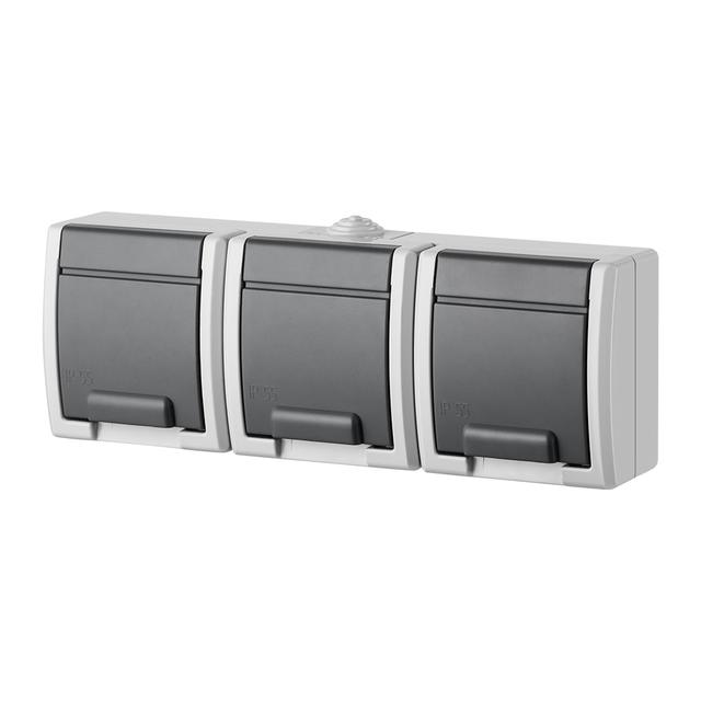 GNT AQUANT 3x2P+Z szare IP55