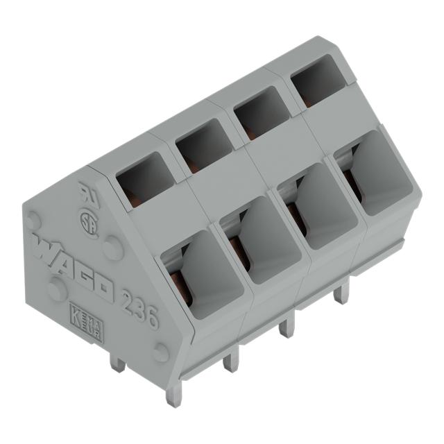 listwa zaciskowa do pł. drukowanych 24-bieg. szara raster 5/5,08 mm /10szt./ WAGO