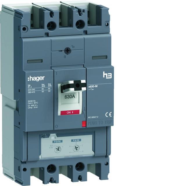 MCCB Wyłącznik mocy h3 x630 TM 3x630A 50kA HMJ630DE HAGER