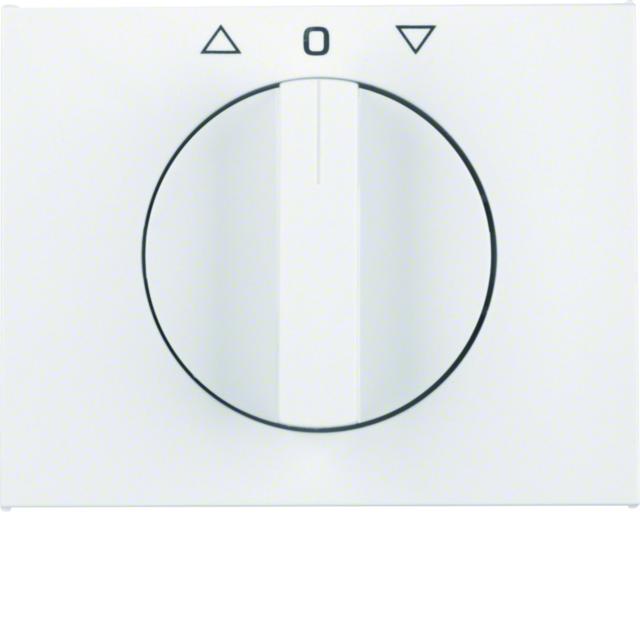 K.1 Płytka czołowa z pokrętłem do łącznika żaluzjowego obrotowego, biały