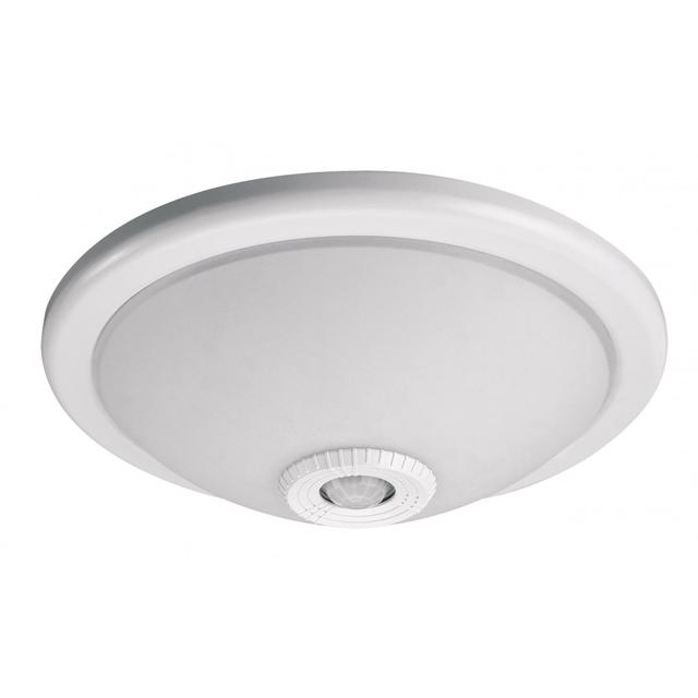 PLAFONIERA VIZELA Z CZUJNIKIEM RUCHU, KORPUS BIAŁY, KLOSZ SZKLANY PÓŁPRZEŹROCZYSTY 230VAC, MAX. 2X40