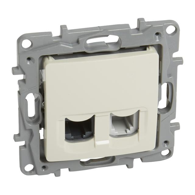 Niloe - Gniazdo Rj12+Rj45 Kat. 5E Utp Kremowe 764670 LEGRAND