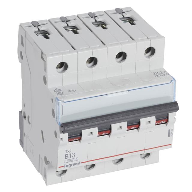WYŁĄCZNIK NADPRĄDOWY S 304 4P B 13A 6000A SERII TX3, Legrand
