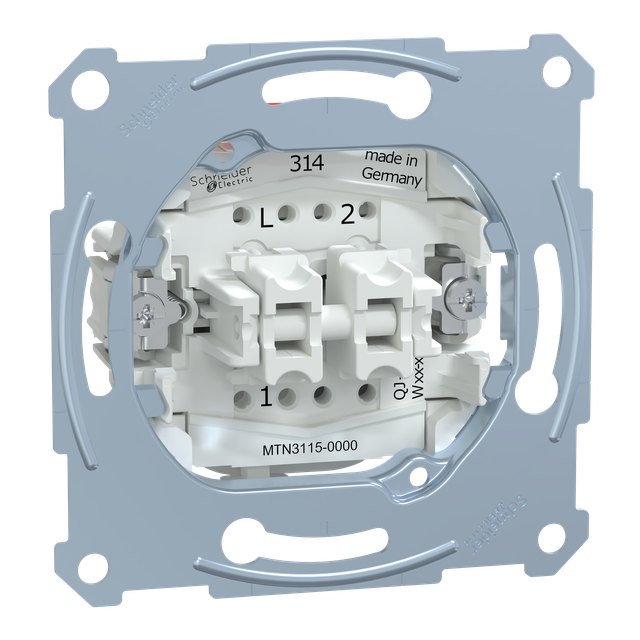 Merten, mechanizm łącznika świecznikowego, zacisk bezśrubowy 250V AC 10A