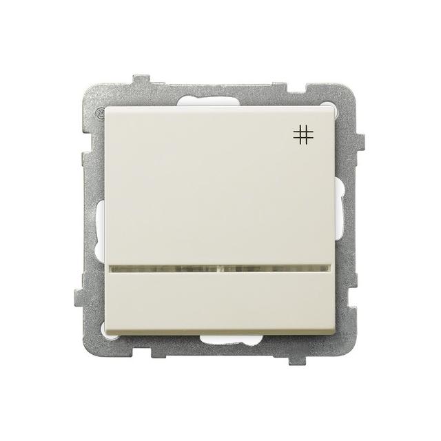 SONATA Łącznik krzyżowy z podświetleniem pomarańczowym - kolor ecru