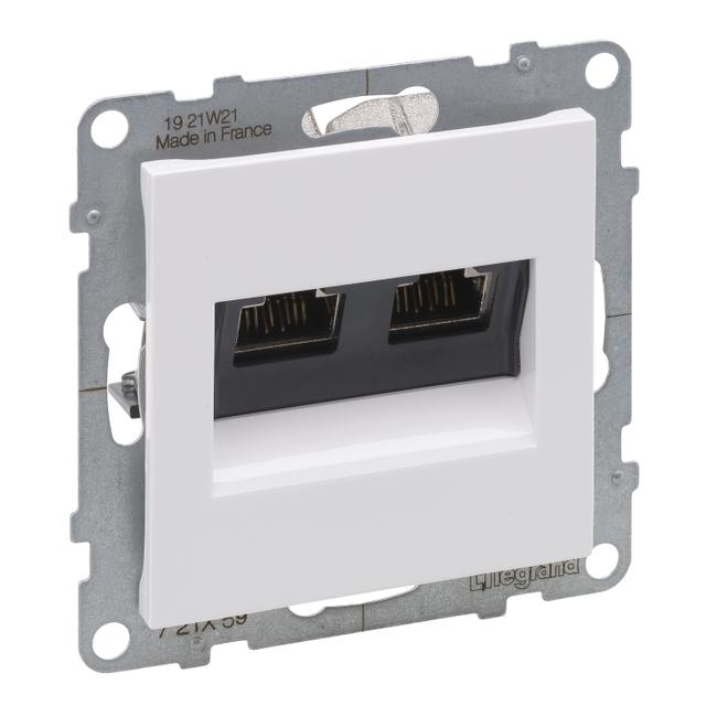 SUNO - Gniazdo 2XRJ45/kat 6A STP, Biały, Legrand