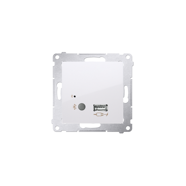 Simon 54 Odbiornik Bluetooth z ładowarką USB biały