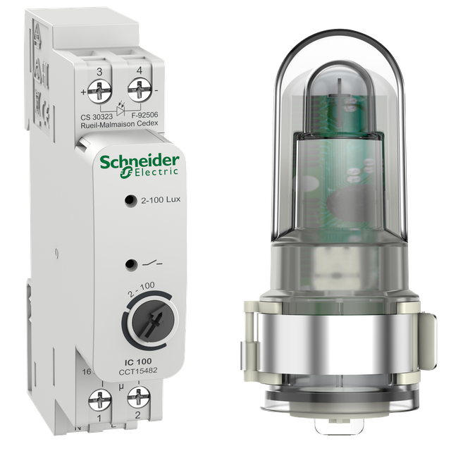 Analogowy łącznik zmierzchowy IC100, 1-kanałowy, 2-100 lux