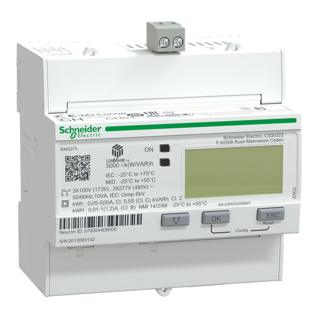 PowerLogic Licznik energii trójfazowy 5A kl 0,5S MID Lon A9MEM3275 SCHNEIDER