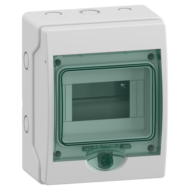 Rozdzielnica natynkowa 1x6 Mini Mureva (dawna Kaedra) IP65 mMRV-1-6-NT-T drzwi transparentne 13442 Schneider