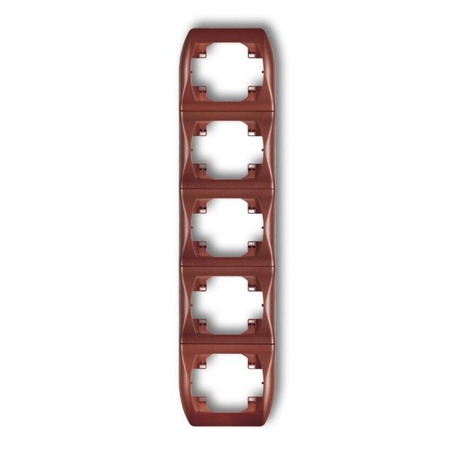 TREND Ramka pionowa pięciokrotna brązowy metalik