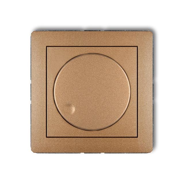 DECO Mechanizm elektronicznego regulatora oświetlenia przyciskowo-obrotowego do lamp LED złoty metal