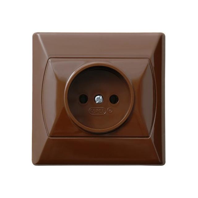 AKCENT Gniazdo pojedyncze - kolor brązowy