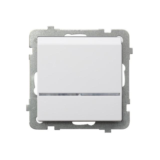 SONATA Łącznik hotelowy z podświetleniem pomarańczowym - kolor biały