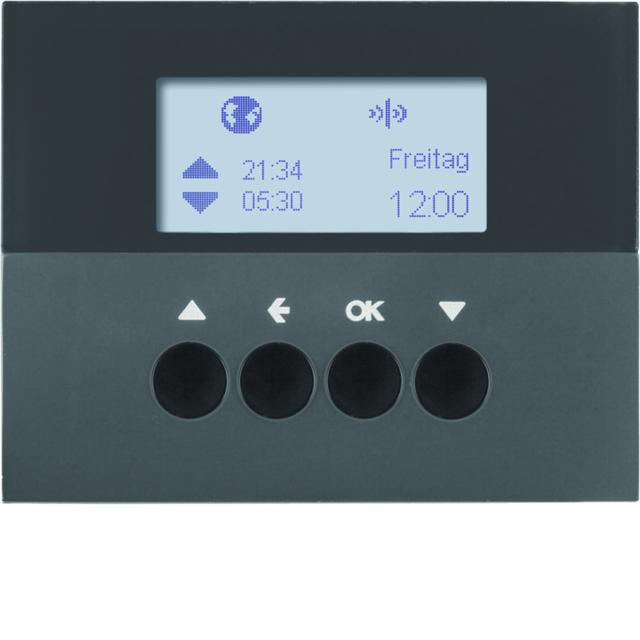 BERKER K.1 KNX RF quicklink Łącznik żaluzjowy czasowy do sterownika żaluzjowego i mechanizmu załączającego Berker.Net antracyt 85745175 HAGER
