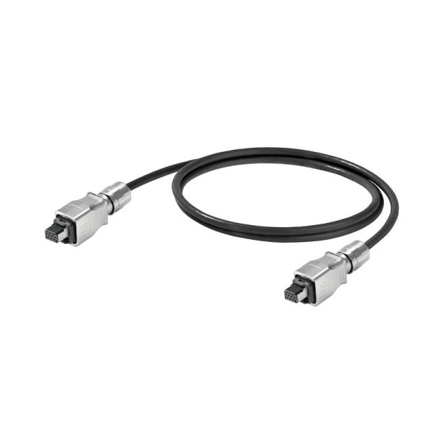 IE-CSQS9VE0020AQEAQE-K1 (zmontowany) hybrydowy przewód przesyłu danych, czarny, 300 V /1szt./ 1465850020 WEIDMÜLLER