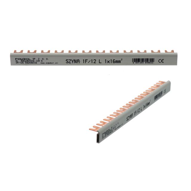 Szyna prądowa 1F,12L,16 mm2 E.4116/12LW PAWBOL