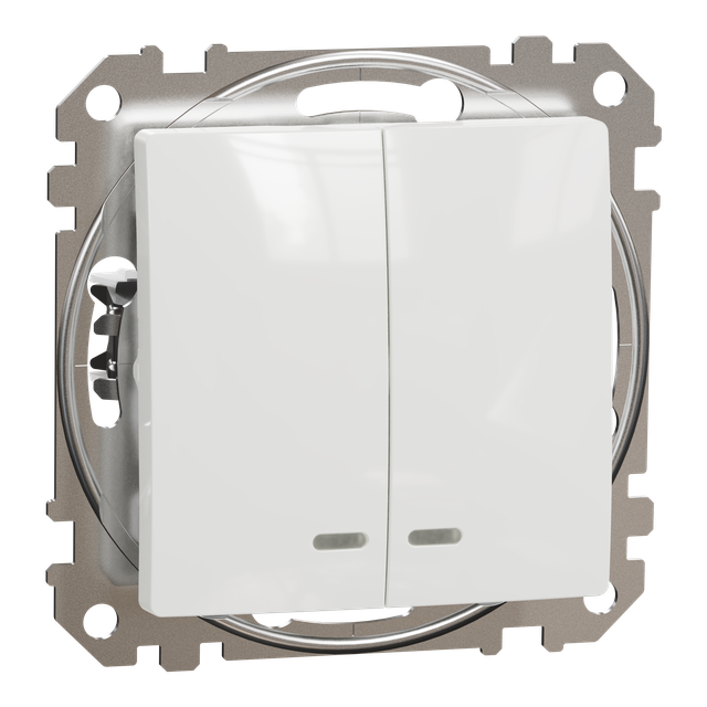 Sedna Design & Elements łącznik podwójny świecznikowy z podświetleniem biały SDD111105L Schneider